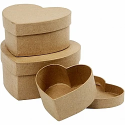 Heart-shaped boxes (set of 3)