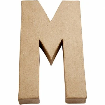 Буква из картона - M (высота 20,5 см)