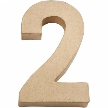 Kartona cipars - 2 (20,5 cm augsts)