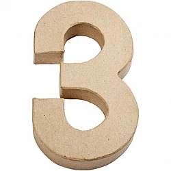 Kartona cipars - 3 (20,5 cm augsts)