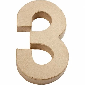 Kartona cipars - 3 (20,5 cm augsts)