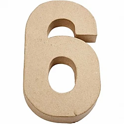 Kartona cipars - 6 (20,5 cm augsts)