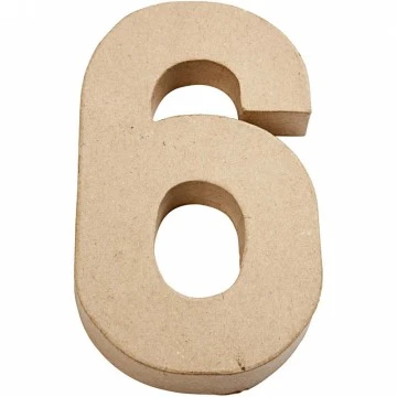 Kartona cipars - 6 (20,5 cm augsts)