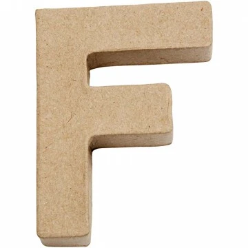 Буква из картона - F (высота 10 см)