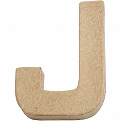 Буква из картона - J (высота 10 см)