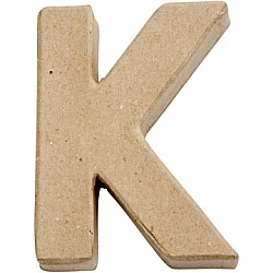 Картонная буква - K (высота 10 см)