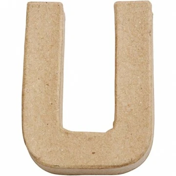 Cardboard Letter - U (10 cm high)