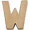 Cardboard Letter - W (10 cm High)