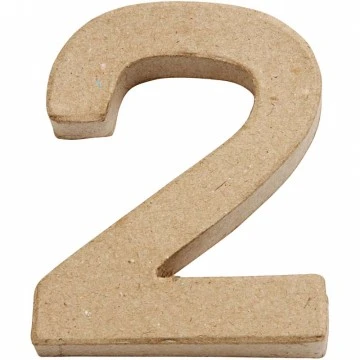 Kartona cipars - 2 (10 cm augsts)