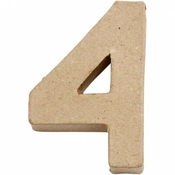 Kartona cipars - 4 (10 cm augsts)