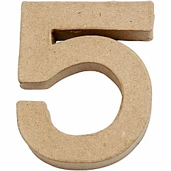 Kartona cipars - 5 (10 cm augsts)