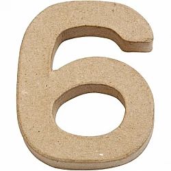 Kartona cipars - 6 (10 cm augsts)