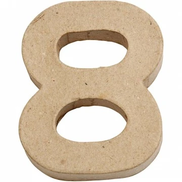 Kartona cipars - 8 (10 cm augsts)