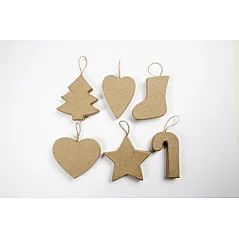 Cardboard Christmas Decorations (6 pcs)