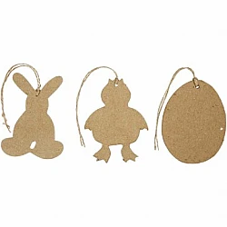Cardboard Easter Decorations (12 pcs)