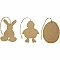 Cardboard Easter Decorations (12 pcs)