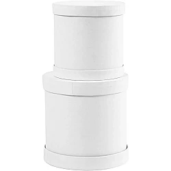 Drum boxes - white (1 set, 2 pcs)