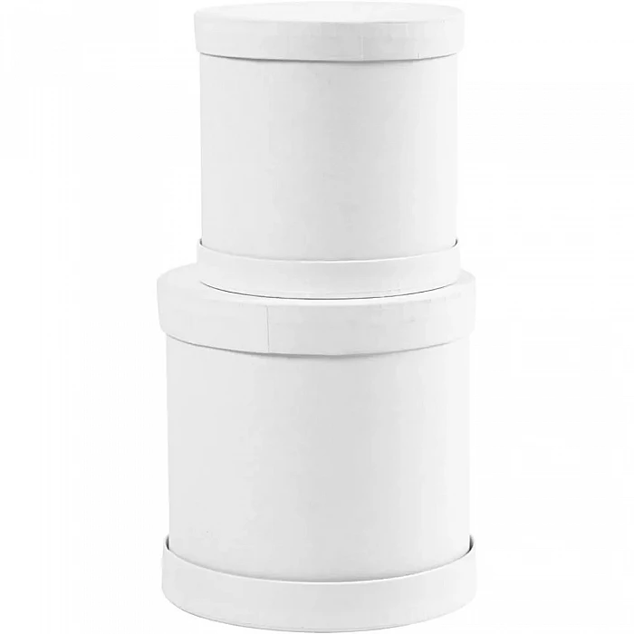 Drum boxes - white (1 set, 2 pcs)
