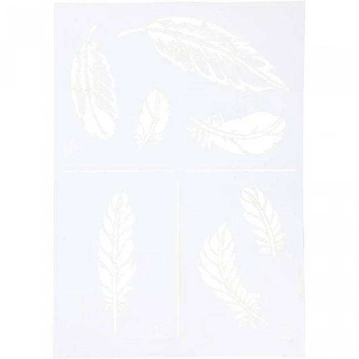 Stencil - feathers A4 (1 pc.)