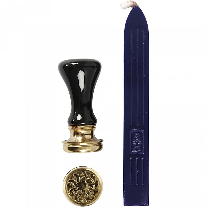 Zīmogu vaska komplekts - tumši zils