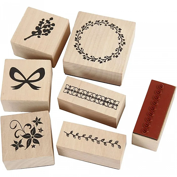 Rubber Stamp Set - Nature (7 pcs)