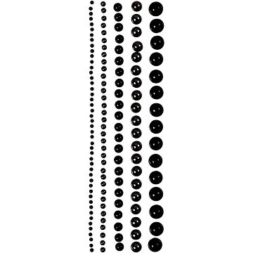 Half beads - black (140 pcs.)