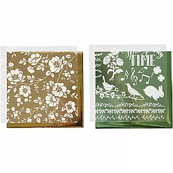 Decorative Patterned Foil – Green and Gold