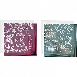 Decorative Patterned Foil - Light Blue, Pink