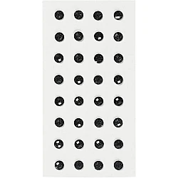 Self-adhesive crystals – black (32 pcs)