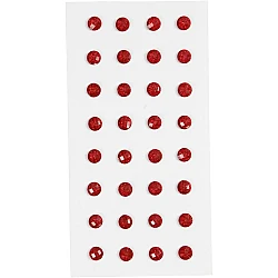 Self-adhesive crystals - red (32 pcs)