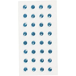 Self-adhesive crystals - blue (32 pcs)