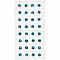 Self-adhesive crystals - blue (32 pcs)