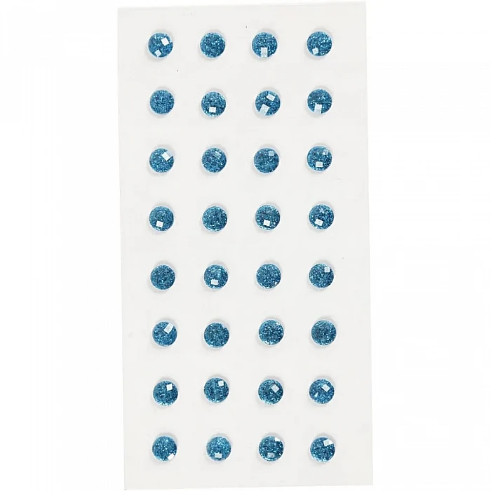 Self-adhesive crystals - blue (32 pcs)