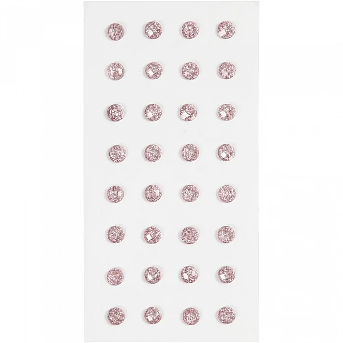 Self-adhesive crystals - pink (32 pcs)