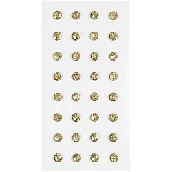 Self-adhesive crystals - gold (32 pcs)
