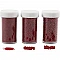 Mini glass beads - red (3 pcs.)