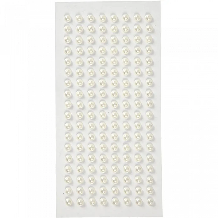 Pašlīmējošas puspērlītes - baltas (144 gb)