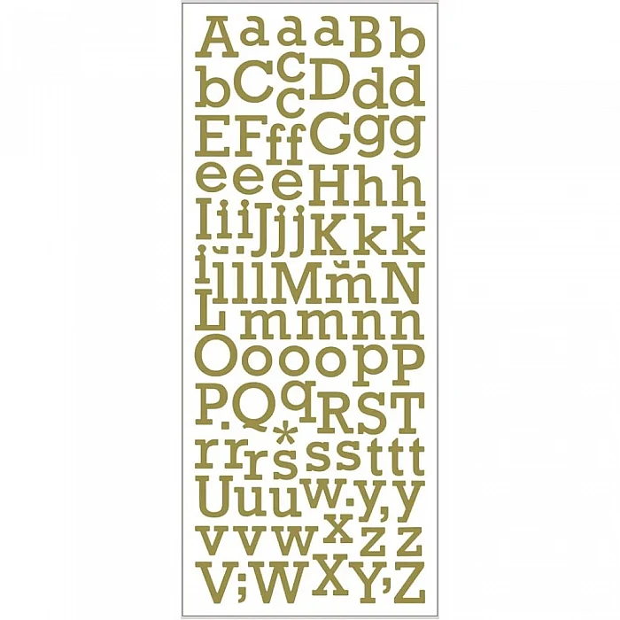 Letter stickers with glitter 