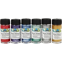 Liquid Marble Effect Paints - Metallic (6 x 20 ml)