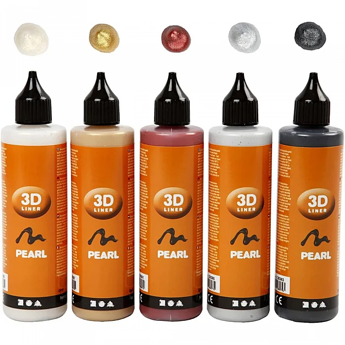 3D лайнеры — металлические краски (5×100 мл)