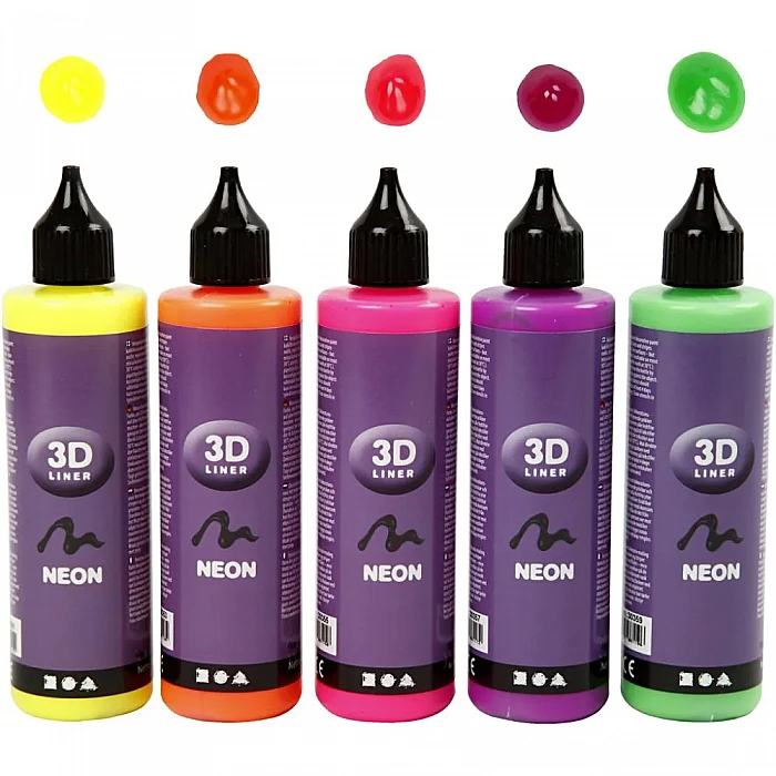 3D Liner - Neon Colours (5 x 100 ml)