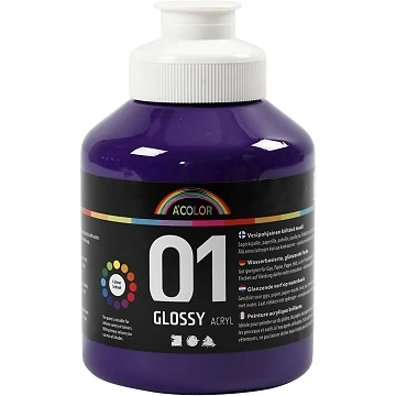 Akrila krāsa (violeta) glancēta 500 ml