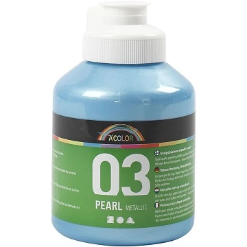 Akrila krāsa - gaiši zila metālika 500 ml