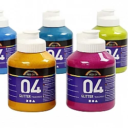 Acrylic Paint with Glitter - Pink 500 ml