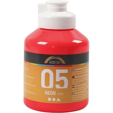 Akrila krāsa - Neona sarkana 500 ml