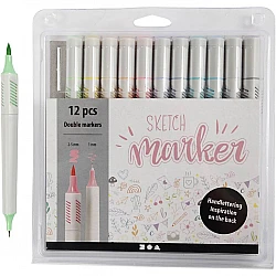 Drawing Markers - Pastel Colors 12 pcs