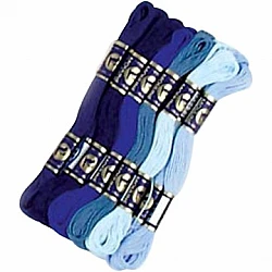 Skein Thread Set (6 pcs, Blue Tones)