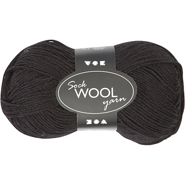 Sock Yarn - Black (50 g / 200 m)