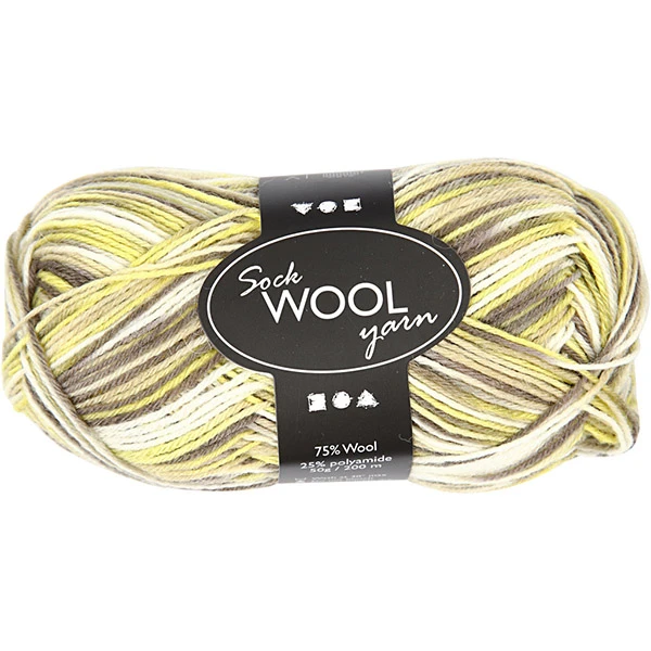Sock Yarn – Green/Brown (50 g / 200 m)