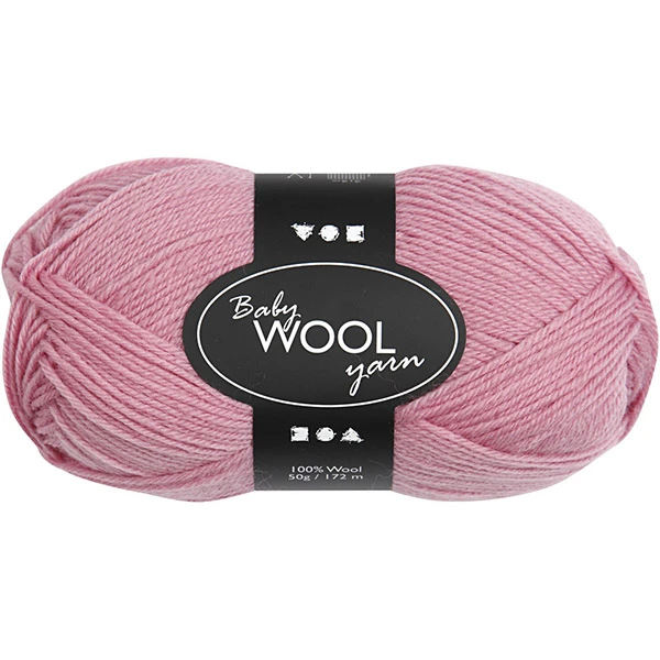 Baby Wool Yarn 100% Merino - Dark Pink (50 g, 172 m)